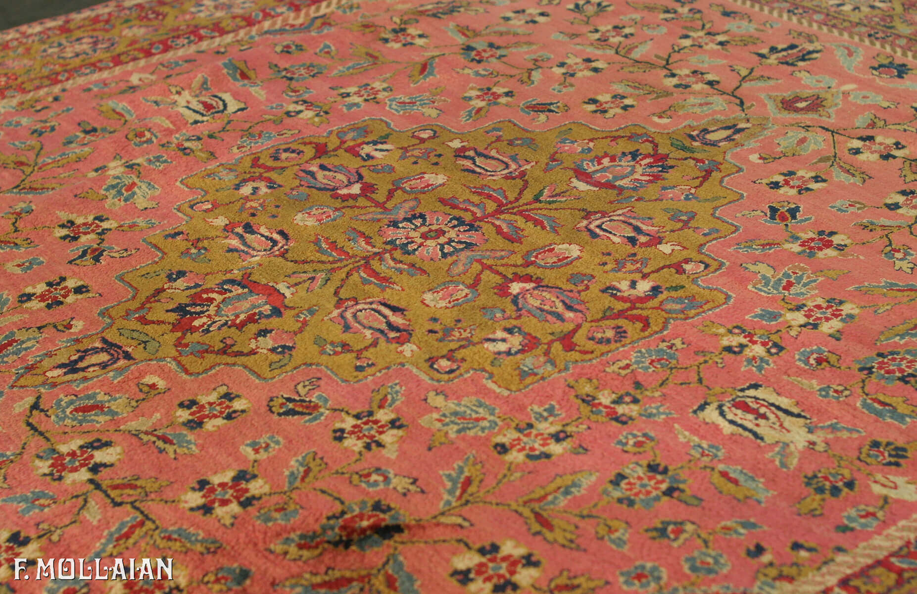 Alfombra Persa Antigua Kashan Seda n°:92436417